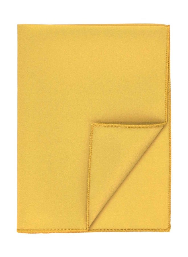 tiemart Lemon Yellow Solid Color Pocket Square - Image 4